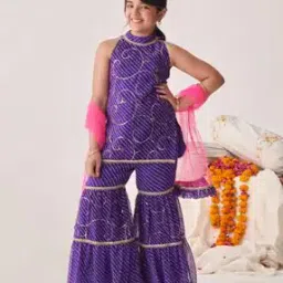 pspeaches Girls Embroidered 3-Piece Kurta Set-picture-16