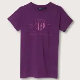 gant Relaxed Fit Embroidered Round Neck T-Shirt-picture-37