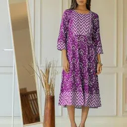 mirchi fashion Women Printed A-Line Dress-picture-19