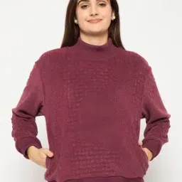 madame Women Relaxed Fit High-Neck Top-picture-17