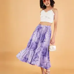 zwerlon x ag Women Printed A-Line Skirt-picture-16