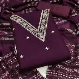 peachmode Women Embroidered Unstitched Dress Material-picture-52