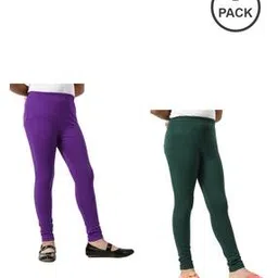 indiweaves Girls Pack of 2 Leggings with Elasticated Waistband-picture-46