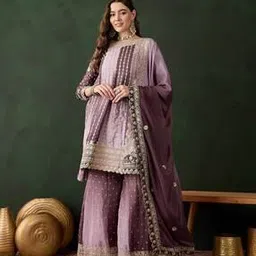 svaraa Women Embroidery Flared Kurta Set-picture-17