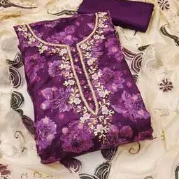 svaraa Women Embellished 3-Piece Unstitched Dress Material-picture-24