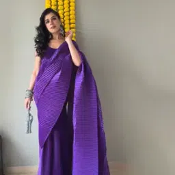 sidhidata Women Crushed Saree with Blouse Piece-picture-52