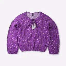 rio girls Floral Print Top with Tie-Up-picture-51