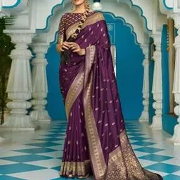 ri-wah Women Floral Woven Silk Saree-picture-38