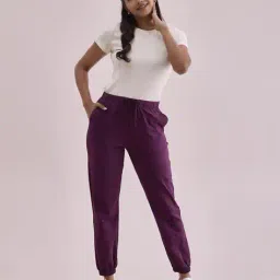 go colors Women Cuffed Joggers with Drawstring Waist image 1