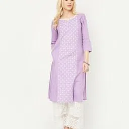 max Women Embroidered Straight Kurta with Slip Pocket-picture-42