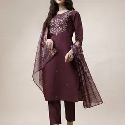 berrylicious Women Embroidered Straight Kurta Set-picture-42