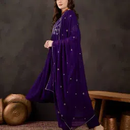 shewill Women Floral Flared Kurta Set image 1