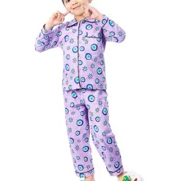 burbn Girls Cotton Graphic Nightwear Set image 1