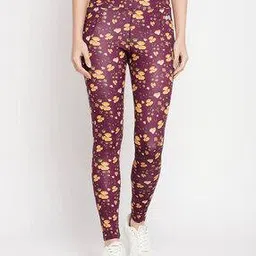 clovia Women Floral Print Fitted Track Pants-picture-35