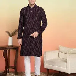 swagg india Men Embroidered Long Kurta-picture-29