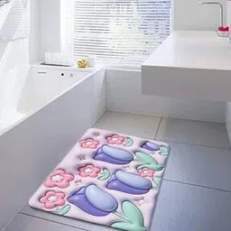 dakshya industries 3D-Print Rectangular Antiskid Waterproof Bath Mat 23" x 15"-picture-49