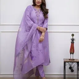 aardiva Women Embroidered Straight Kurta Set-picture-34