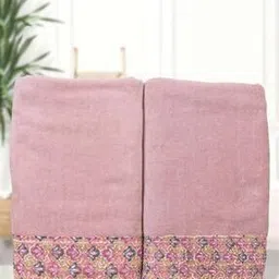 rangoli Set of 2 Cotton Prima Dream Lace Bath Towel-picture-40