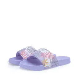 red tape Leaf Print Slip-On Slides-picture-20