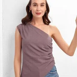 selvia Women One-Shoulder Relaxed Fit Top-picture-13