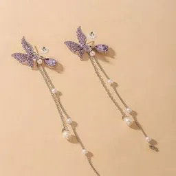yellow chimes Stone-Studded Dangler Earrings-picture-21