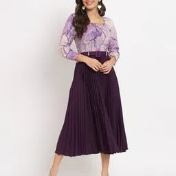 otabu Women Square Neck A-line Dress-picture-41
