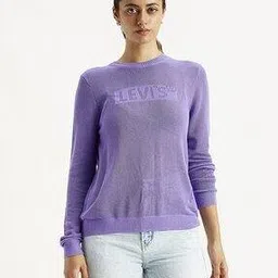 levi's Women Brand Print Regular Fit Crew-Neck Sweatshirt-picture-15