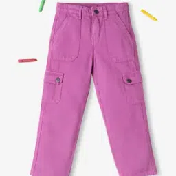 ed-a-mamma Girls Straight Fit Cargo Denim Jeans-picture-27