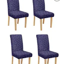 cortina eyelet curtain Pack of 4 Geometric Print Chair Cover-picture-10