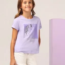 u.s. polo assn. Girls Graphic Print Relaxed Fit Round-Neck T-Shirt-picture-30