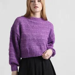 only Knitted Round-Neck Pullover-picture-30