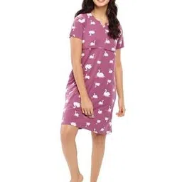 zeyo Printed Maternity Nightshirt-picture-18