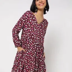 gap Floral Print Tiered Dress with Insert Pockets-picture-23