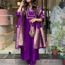 royal export x ag Women Embellished Straight Kurta with Pants & Dupatta-picture-50