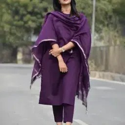 patgir Women Straight Kurta Suit Set with Bracelet Sleeves-picture-38