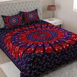 uniqchoice Printed King-Size Bedsheet with Pillow Covers-picture-10