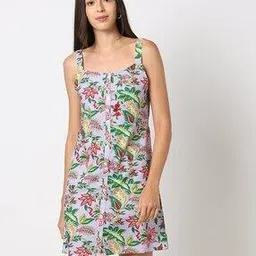 yousta Women Floral Print A-Line Dress-picture-15