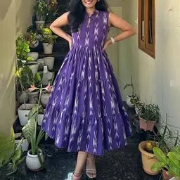 shinisha Women Ikat Print Fit & Flare Dress-picture-18