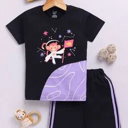 toonyport Boys Graphic Print Round-Neck T-Shirt & Shorts Set-picture-44