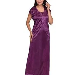 avyay Square-Neck Nightie with Short Sleeves-picture-18