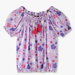 kg frendz for trends select Girls Floral Print Regular Fit Top-picture-53