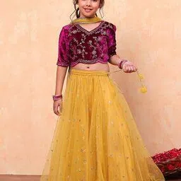 biba Girls Embellished A-Line Lehenga & Choli with Dupatta-picture-14