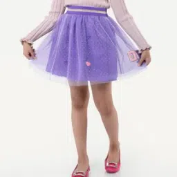 one friday Girls Embellished A-Line Skirt-picture-22