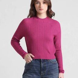 only Ribbed Round-Neck Pullover-picture-41