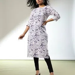 acai Women Floral Print Straight Kurta-picture-34