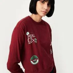 max Women Regular Fit Typographic Print Sweatshirt-picture-40