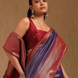 soch Women Tussar Zari Woven Traditional Saree-picture-52