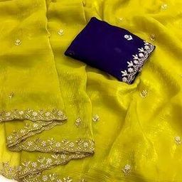svaraa Women Embellished Saree with Contrast Border-picture-37