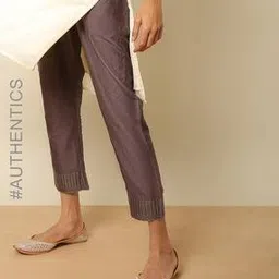 bagh Handblock Print Chanderi Straight Fit Pants-picture-51