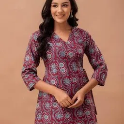 feranoid Women Floral Print Relaxed Fit Tunic-picture-16